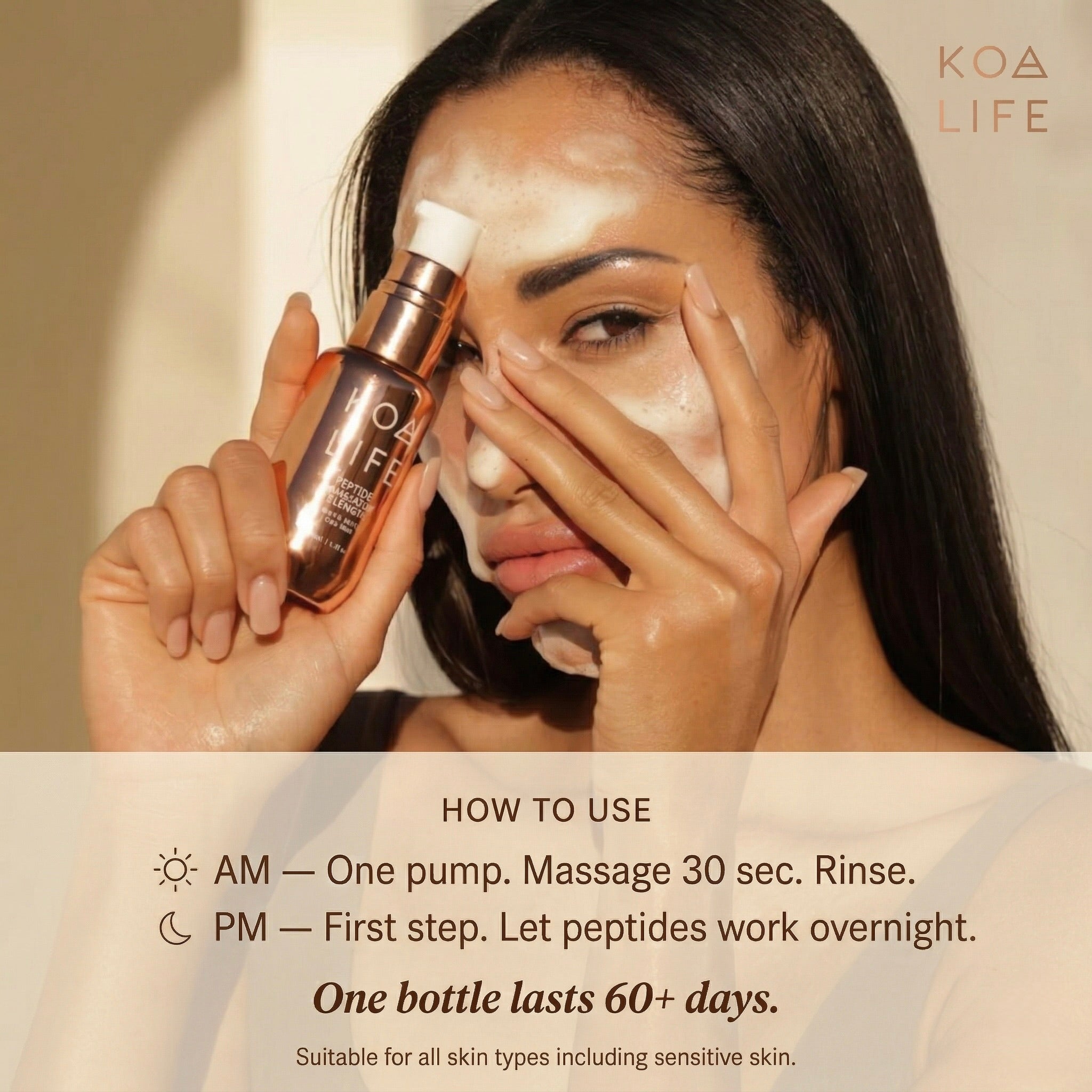 Peptide Brightening Cleanser — Clear Skin in 30 Days